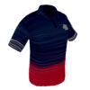 4 The Fallen - Navy and Red Blur Short Sleeve Polo