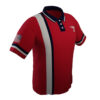 4 The Fallen - Red Short Sleeve Polo With White Stripe