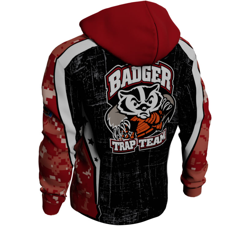 Badger Trap Team Custom Hoodie - back