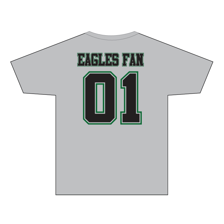 Catholic East Eagles Volleyball Tech T-Shirt - back