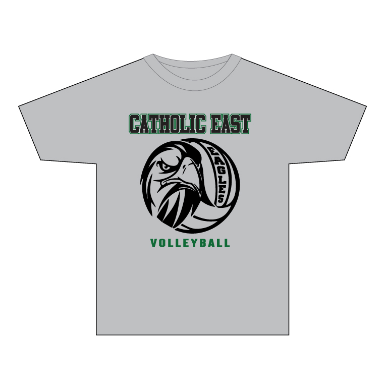 Catholic East Eagles Volleyball Tech T-Shirt