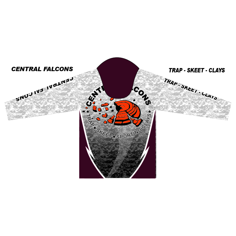Central Falcons - Digital Camo Hoodie - back