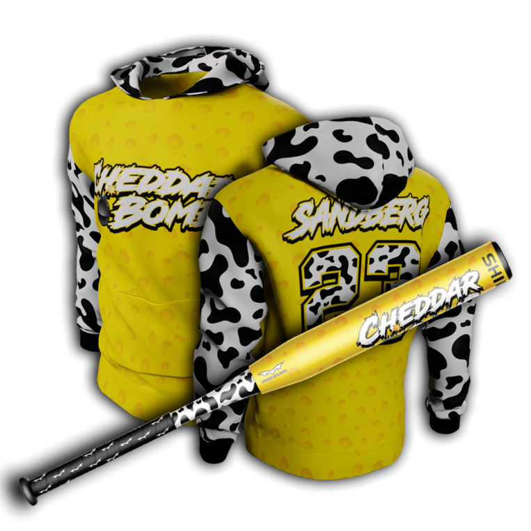 Cheddar bomb monsta softball bat hoodie bundle