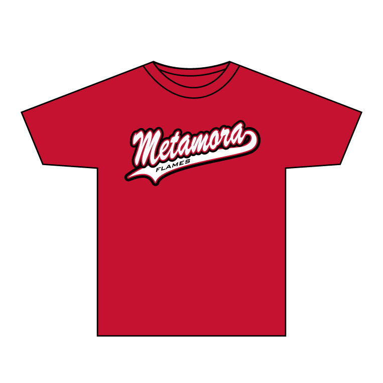 Metamora Flames Screen Printed T-Shirt - Red