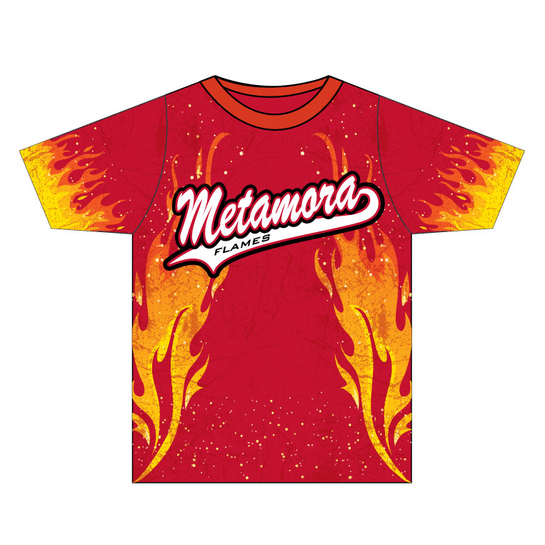 Metamora Flames Fire Red Team Shirt