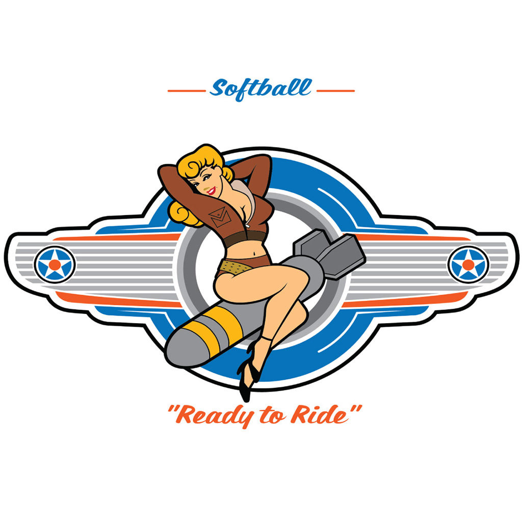 Ready to Ride Softball Logo