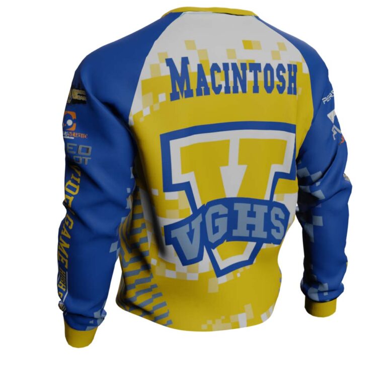 VGHS Blue and Yellow Long Sleeve Shirt - back