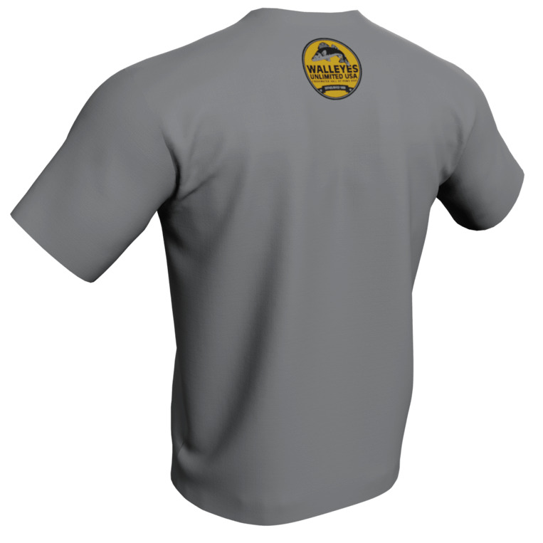 Walleyes Unlimited USA Tech T-Shirt - gray - back