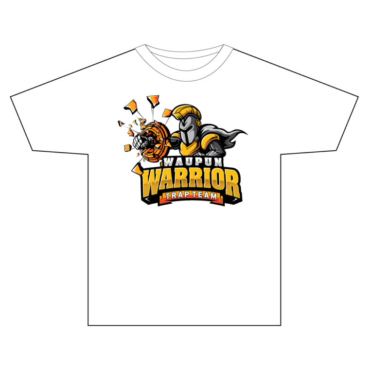 Waupun Warriors Trap Team Tech T-Shirt - white