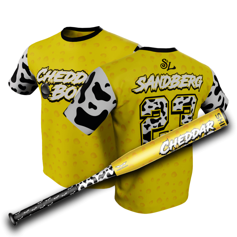 Cheddar Bomb Mosta Softball Bat Jersey Bundle